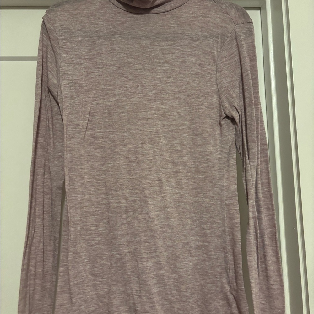 Light Purple Long Sleeve Turtleneck Top